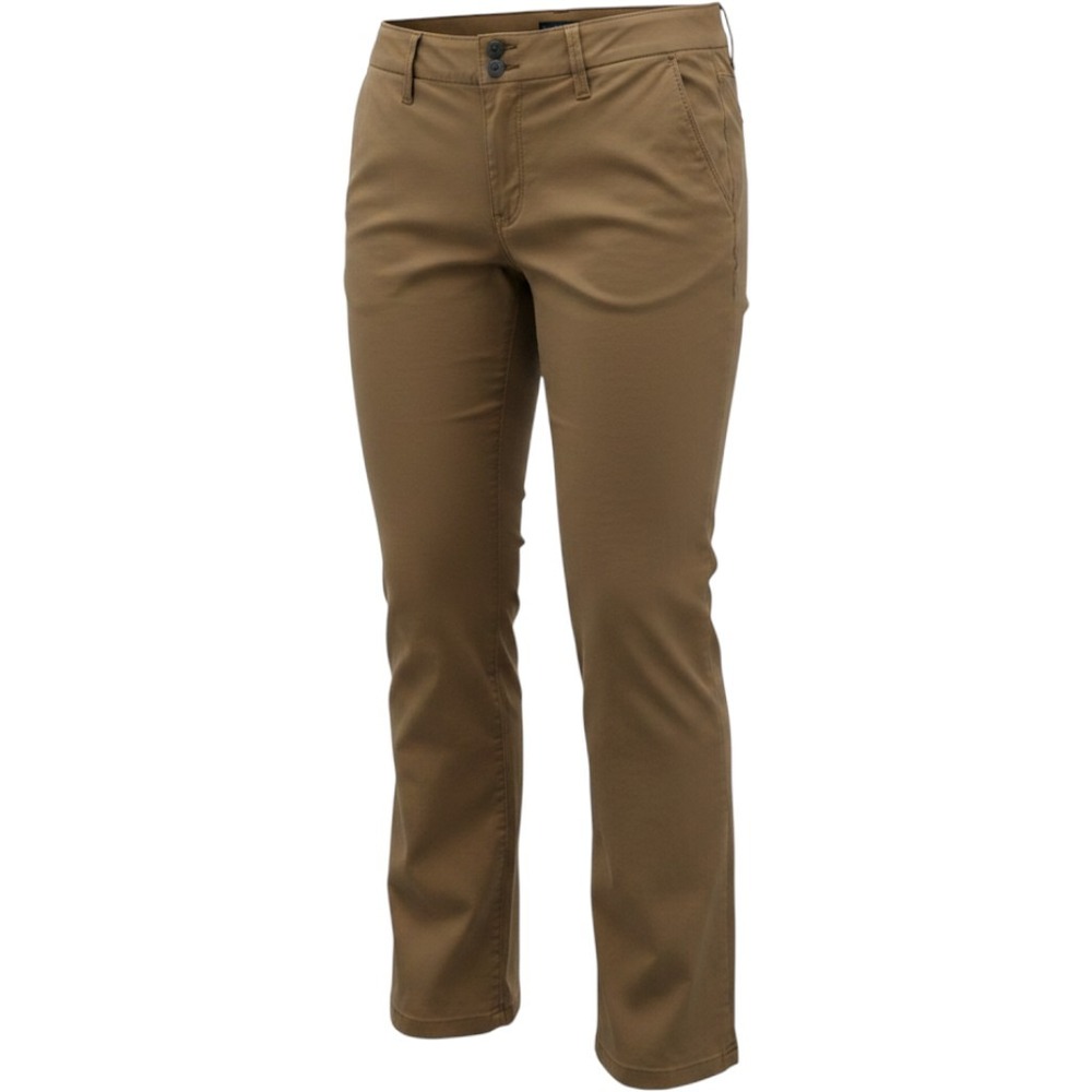 ANA A New Approach Tan Chino Style Pants Women Wide Flare Leg Flare Casual
